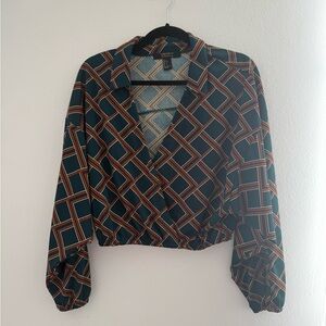 Geometric Patterned Women's Top